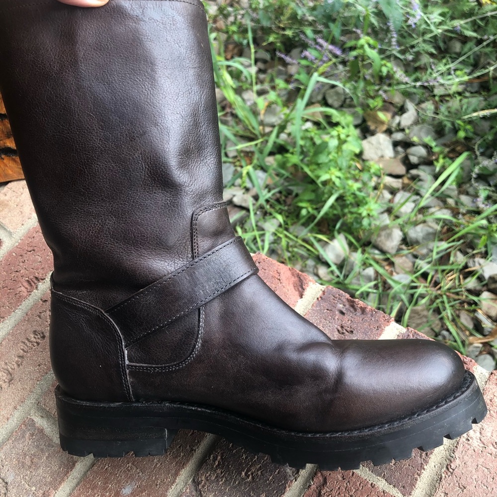 EUC  Frye Natalie RARE Mid Engineer FUR moto - Picture 8 of 15